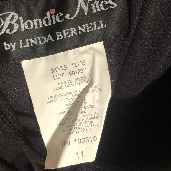 Linda Bernell Black Deep Plunge Halter Embellished Party Dress 10/11 - Picture 5 of 8